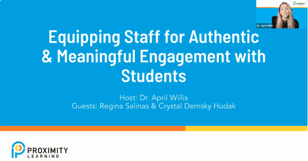 Staff training session for engaging students in virtual classrooms.