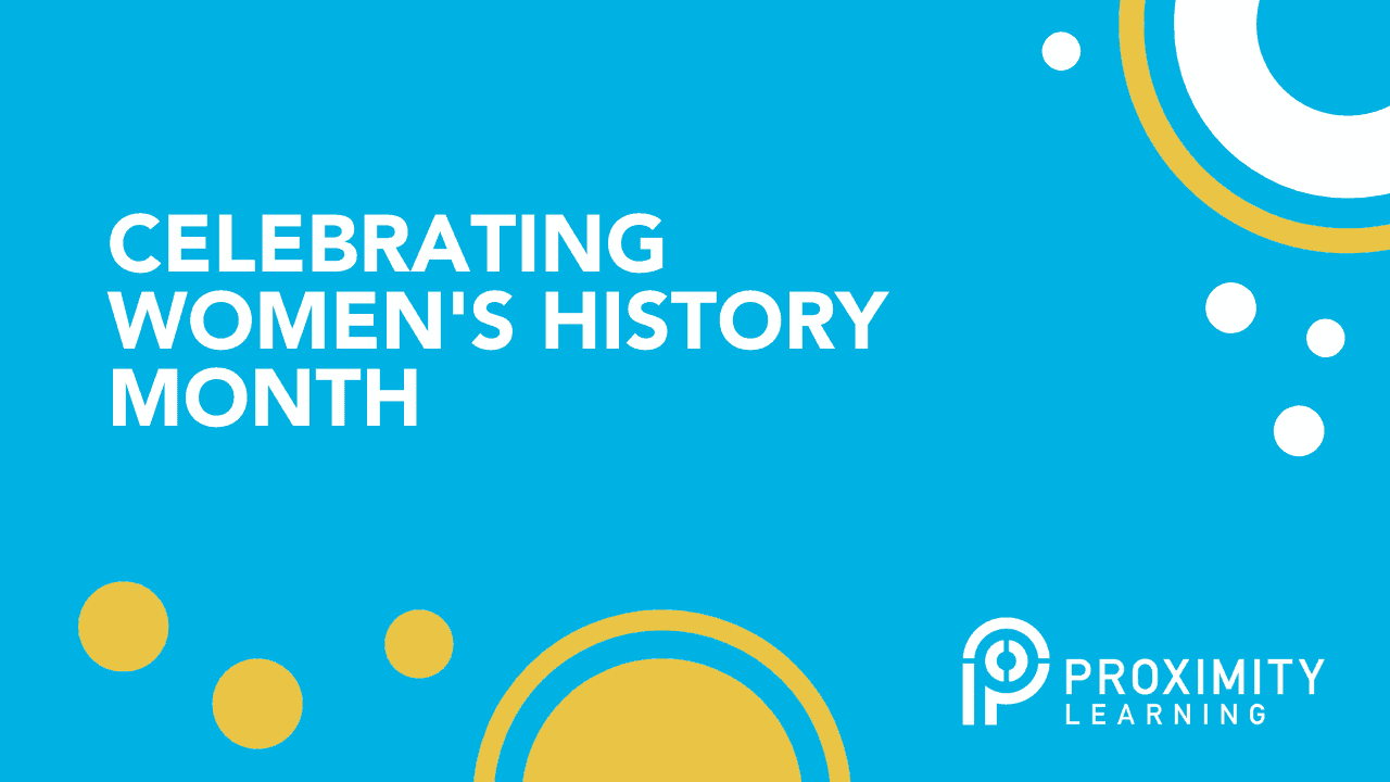 Women celebrating Women's History Month with educational activities and community engagement.