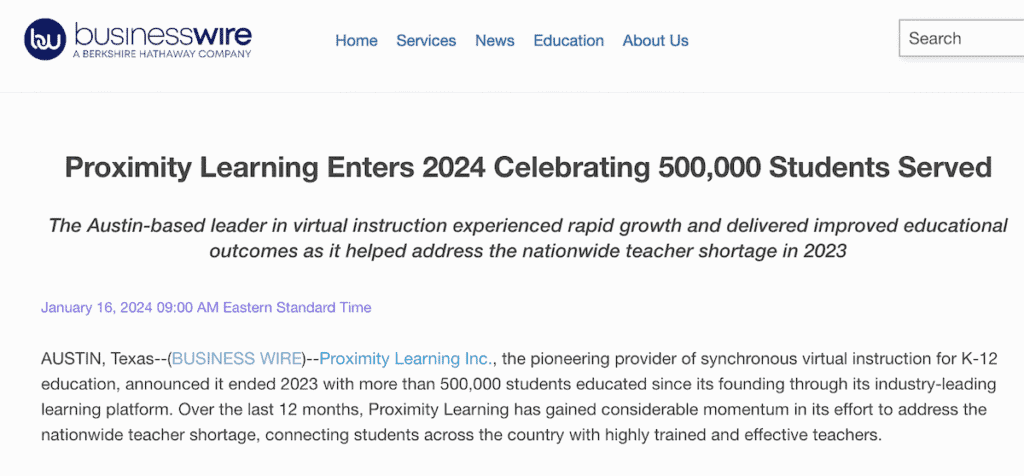 Virtual classroom with students and instructor for remote learning.