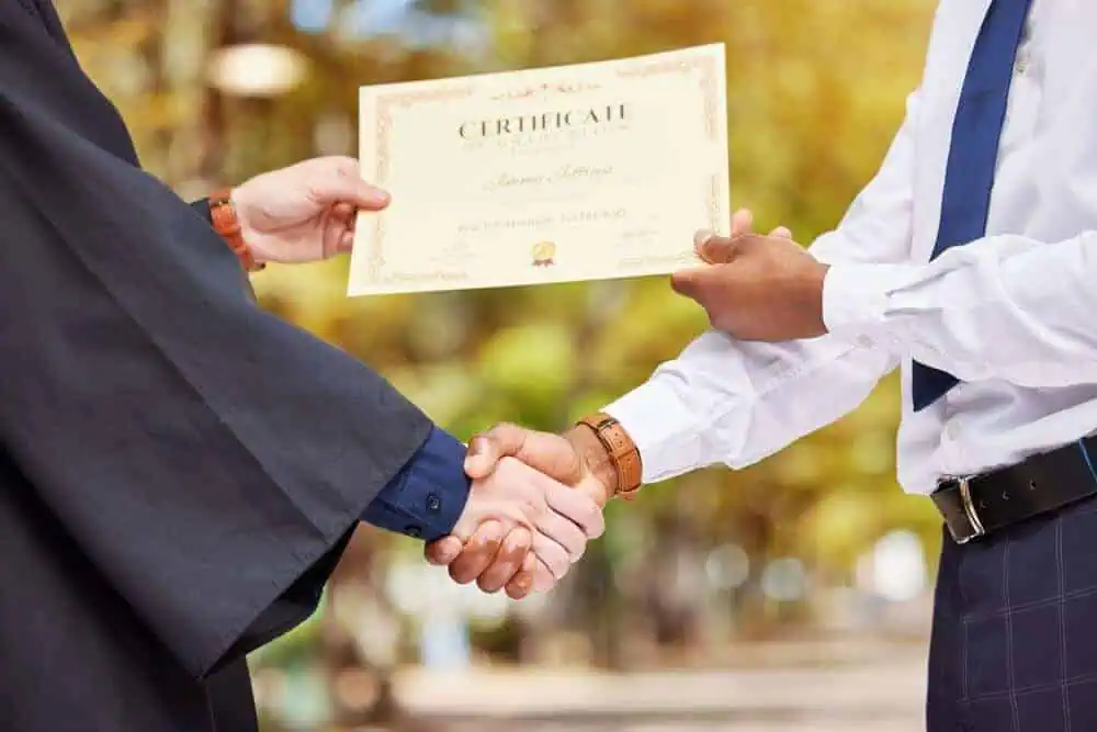teacher recieving certification to teach in public school