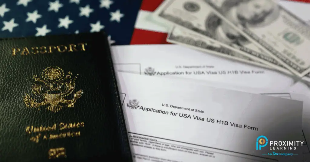 H-1B Application and associated materials displayed