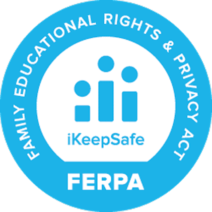 FERPA and iKeepSafe certified logo for educational privacy compliance.