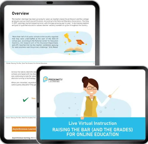 Proximity Learning online education platform with live virtual instruction for teachers and students.