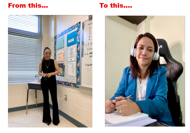 Virtual Teacher in classroom vs. work from home