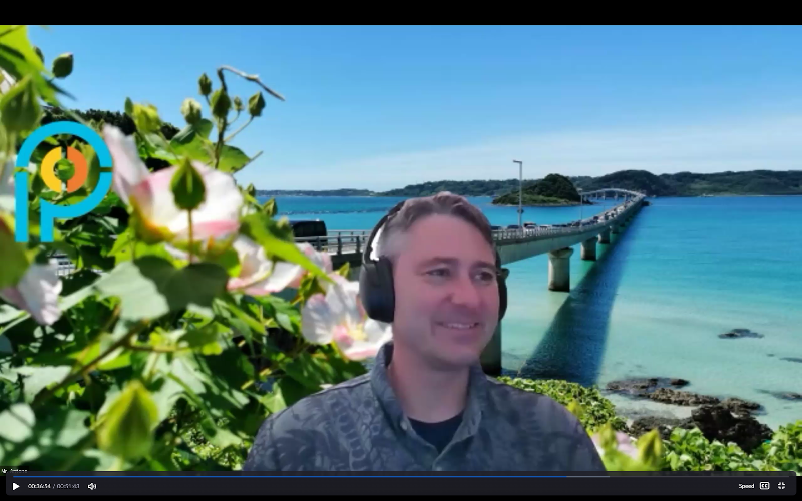 virtual teacher hosts on screen